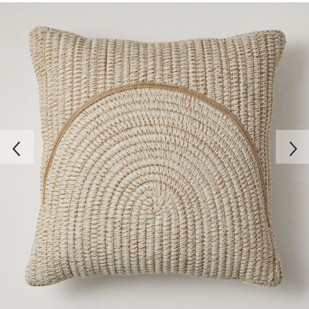 NWOT West Elm Woven Arches Indoor/Outdoor Pillow